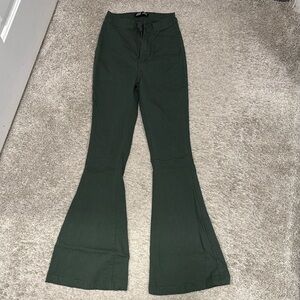 Dark Green Flare Jeans